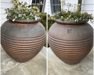 PR OF LARGE TERRACOTTA PLANTERS