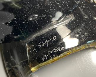 SIGNED GLASS FUSION SCULPTURE BY SILVIO VIGLIATURO
