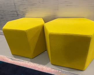 PR OF BLU DOT HEXAGON OTTOMAN