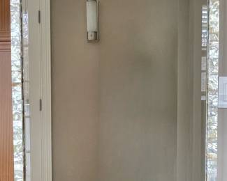 PR OF MOTHER OF PEARL FRAMED BEVELLED WALL MIRRORS