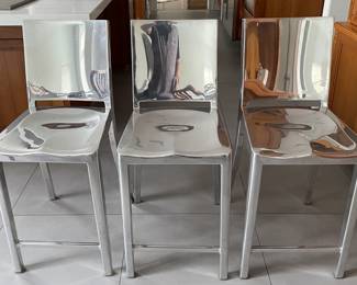 EMECO HUDSON POLISHED FINISH STOOLS