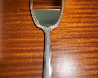 ANTIQUE STERLING SILVER HAND HELD MIRROR