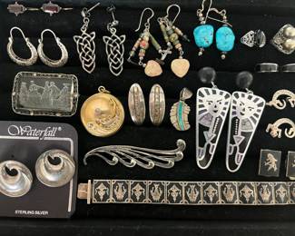 Sterling silver jewelry.