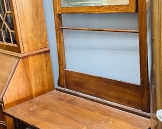 Oak wash stand with mirror