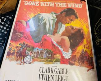 Large gone with the wind vintage poster framed