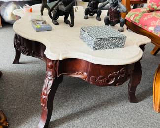 Victorian marble top coffee table