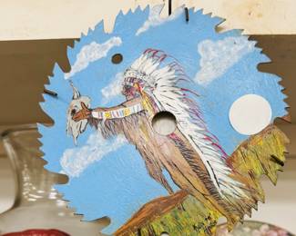 Hand painted saw blade
