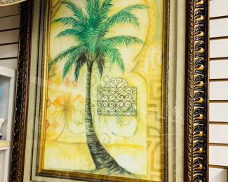 Framed palm tree print
