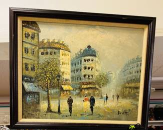 Framed and signed caroline Burnettepainting