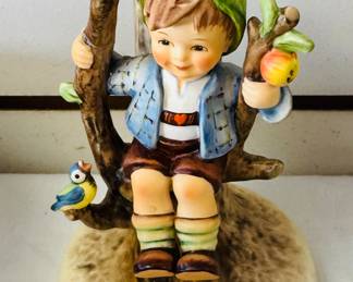 Goebel Hummel Candle Holders 1988 Apple Tree Boy