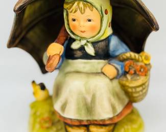 Hummel Figurine Boy Painting Eggs Goebel Germany Vintage