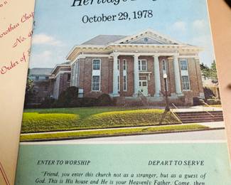 1978 first Baptist Church, Hawkinsville, Georgia. Heritage Day program.