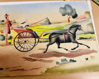 Signed watercolor