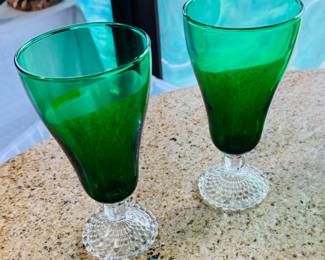 FOREST GREEN ICE TEA TUMBLERS BOOPIE FEET