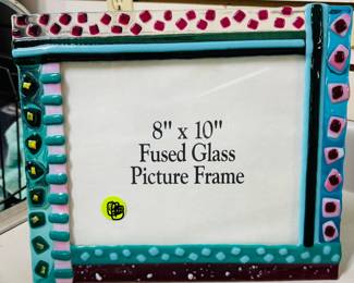 Fused glass picture frame 8 x 10