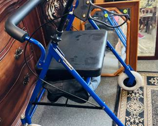 Walker Rollator with seat fits tall and large people