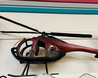 Large resin decorative helicopter