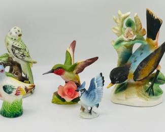 Collection of bird figurines