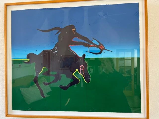 John Nieto serigraph 'Last American Survivor', 53/65, 26" x 32 1/2" paper