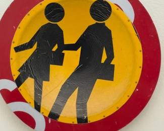 Boris Bally metal 'Traffic Sign' bowl