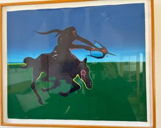 John Nieto serigraph 'Last American Survivor', 53/65, 26" x 32 1/2" paper