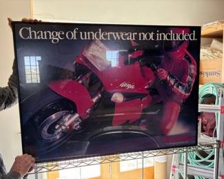 1986 Kawasaki Ninja dealer's advertising poster