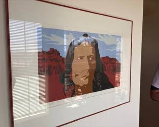 Foster Hurley serigraph 'Apache', 2/10, 1982, 19" x 25" framed