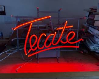 Neon Tecate beer sign