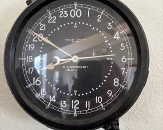 Ca 1950s Chelsea Clock Co. US Navy deck clock