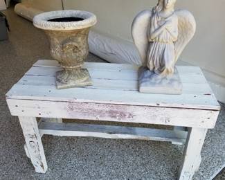 Reclaimed wood bench (20" h x 33 w x 14"d): $48.00
