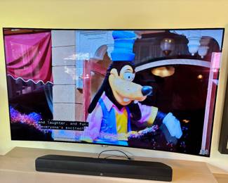 LG 55" Concave wall mounted TV and Boston Sound Bar: $200.00