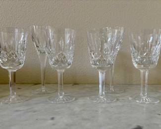 Waterford Crystal (Lismore) clarets. 2 sets of 2 available. $70.00 ea.