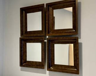 Set of 4 square mirrors