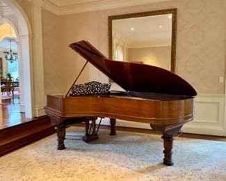 Steinway Grand Piano - signed by Henry Z. Steinway, the last member of the Steinway family to be President of the piano company Steinway & Sons