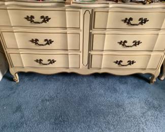 Kent Coffey double dresser with mirror.  Measures 42 w x 20 d x 32 h