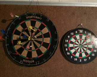 Two dart boards