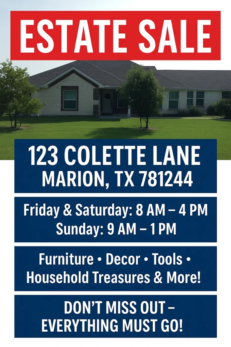 Estate Sale Graphic