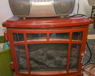 Electric Fireplace Heater - Sony Radio