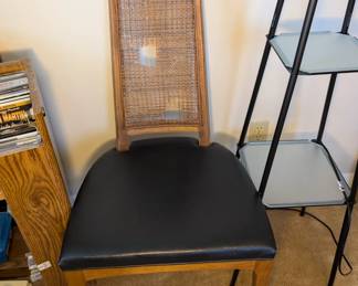 Mid Century Modern Walnut & Cane Chair