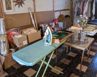 Iron - Ironing Board - Glass Vases