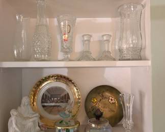 Crystal Vase - Crystal Candle Holders - Last Supper Plate