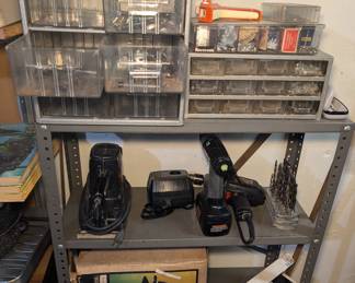 Hardware - Sander - Cordless Drill - Saw - Shelf