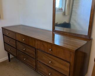 Mid Century modern Walnut dresser by Dixie