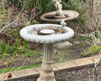 Concrete birdbaths