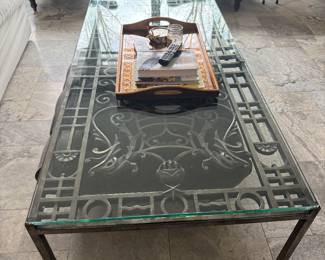 Antique cast iron gate coffee table
