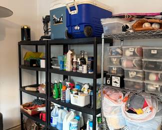 garage chemicals; shelving