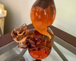 Wedgwood Amber glass squirrel