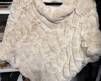 Faux fur cape