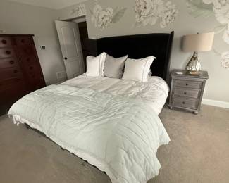 King bed with Wingback headboard