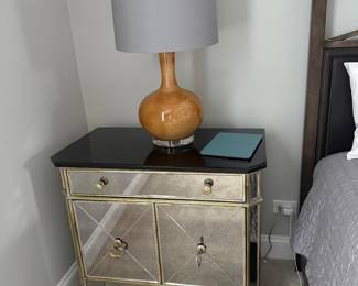 Mirrored nightstand